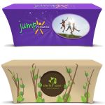 Custom Table Cover for 6 foot table, full color imprint, 3 sides by Adco Marketing