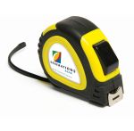 Yellow 25 foot locking tape measure domed decal