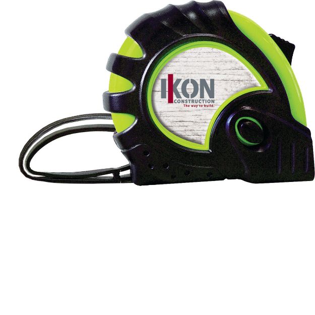 Green 10' foot tape measure domed decal