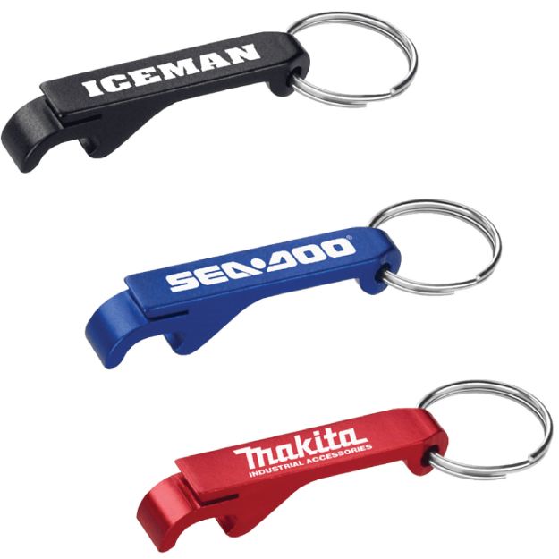 Aluminum Keychain Bottle and Can Opener Laser Engraved