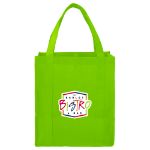 Hercules Non-Woven Grocery Tote in Lime Green