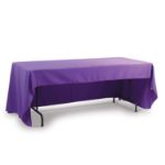 6’ promotional economy table cloth open back