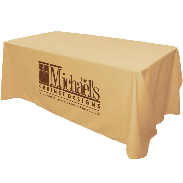 Logo 6’ four-sided table cover