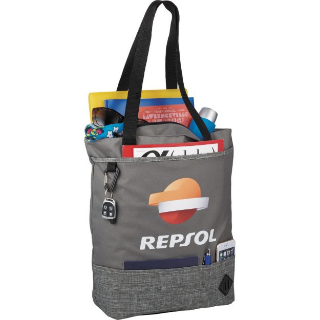 Graphite Hayden Zippered Convention Tote Full