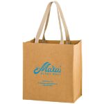 TSUNAMI - Washable Kraft Paper Grocery Tote Bag with Web Handle