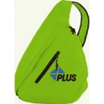 Lime Green Brooklyn Deluxe Budget Sling Backpack customizedk
