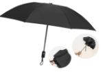 Black Renegade Umbrella 46 inch Arch Customized with your Logo by Adco Marketing