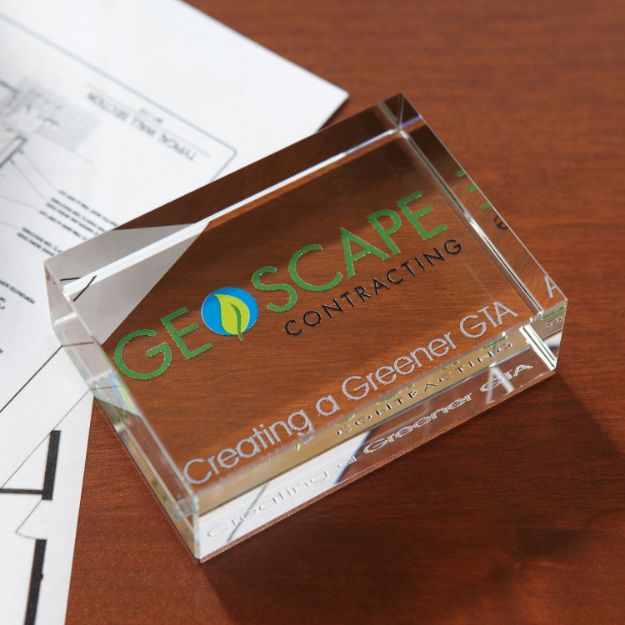 Rectangle Crystal Paperweight Award Customized