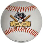 Baseball 1 Car Sign 5-3/4 Diameter Circle Magnet