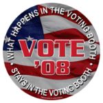 Vote Car Sign 5-3/4 Diameter Circle Magnet