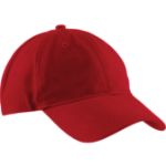 Red promotional unstructured dad cap customized