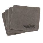 Traverse Tanner Leather Coasters in Slate Gray