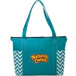 Custom Turquoise Geometric Tote Bag by Adco Marketing