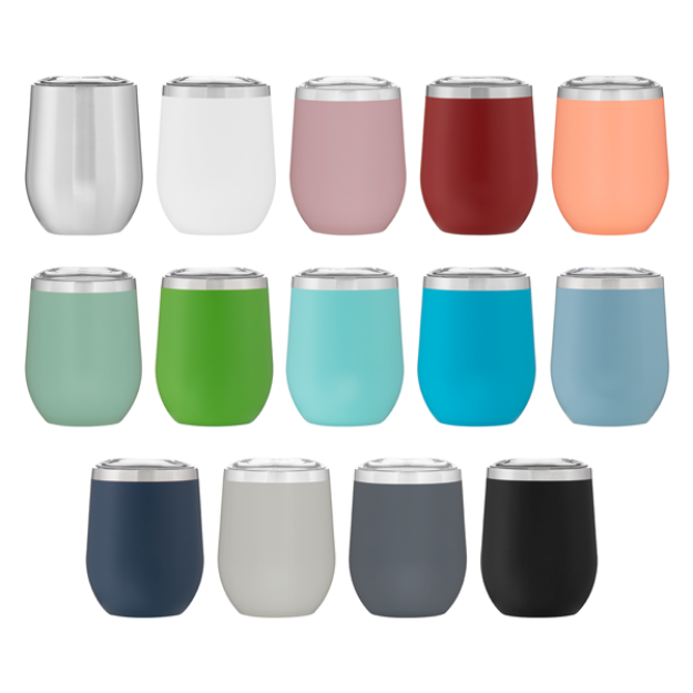 Cece 12 oz Double Wall 18/8 Stainless Steel Thermal Tumbler Vacuum Insulated Customized with your Logo by Adco Marketing
