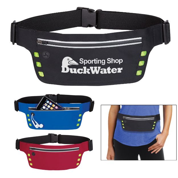 Running Belt With Safety Strip And Lights customized with your logo by Adco Marketing