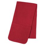 Red Fleece Scarf With Pockets embroidered with your logo by Adco Marketing
