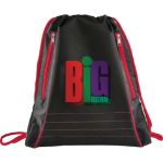 Red Neon Deluxe Drawstring Sportspack customized with your logo by Adco Marketing
