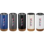 Valhalla Copper Vacuum Tumbler with Cork 16oz customized with your logo