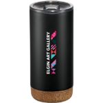 Black Valhalla Copper Vacuum Tumbler with Cork 16oz customized with your logo