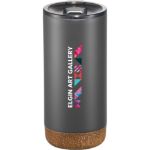 Gray Valhalla Copper Vacuum Tumbler with Cork 16oz customized with your logo