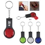 Reflector Key Lights With Safety Whistles customized with your logo
