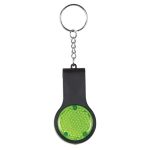 Lime Green Reflector Key Lights With Safety Whistles customized with your logo by Adco Marketing