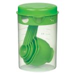 Green 7-Piece Measuring Set customized with your logo by Adco Marketing