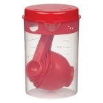 Red 7-Piece Measuring Set customized with your logo by Adco Marketing