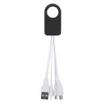 Black Power-Up Squid 3-in-1 Charging Cable customized with your logo by Adco Marketing