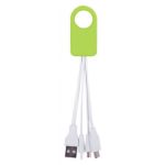 Lime Squid Power-Up Squid 3-in-1 Charging Cable customized with your logo by Adco Marketing