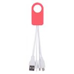 Red Power-Up Squid 3-in-1 Charging Cable customized with your logo by Adco Marketing