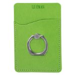 Lime Green Tuscany™ Card Holder with Metal Ring Phone Stand
