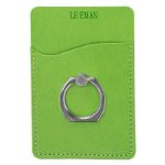 Lime Green Tuscany™ Card Holder with Metal Ring Phone Stand