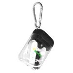 Black Budget Bluetooth® Earbuds in Carabiner Case customized with your logo by Adco Marketing