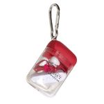 Red Budget Bluetooth® Earbuds in Carabiner Case customized with your logo by Adco Marketing