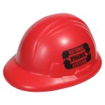 Red Hard Hat Stress Reliever customized with your logo by Adco Marketing