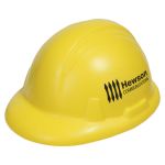 Yellow Hard Hat Stress Reliever customized with your logo by Adco Marketing