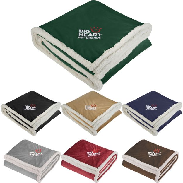 Field & Co.® Sherpa Blanket embroidered with your logo