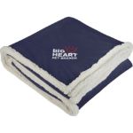Navy Field & Co.® Sherpa Blanket embroidered with your logo by Adco Marketing