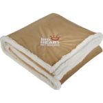 Tan Field & Co.® Sherpa Blanket embroidered with your logo by Adco Marketing