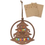 Wooden Tree Ornaments customized with your logo by Adco Marketing