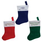 Mini Felt Holiday Stocking Ornament Customized with your logo by Adco Marketing
