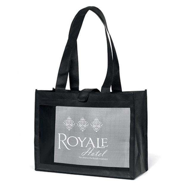 Royale Mesh Panel Tote Bags customized with your logo by Adco Marketing