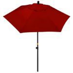 7 Foot Steel Vented Market Umbrella Red