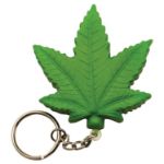 Cannabis Leaf Squeezie Keyring customized with your logo by Adco Marketing.