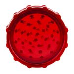 Red Plastic Extract Grinder customized with your logo.