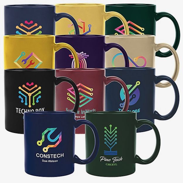Full Color Custom Printed Promotional Ceramic Mugs 11 oz