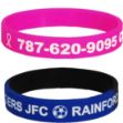 Color Filled Silicone Wristbands Debossed
