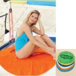 Round Custom Printed Large Beach Towels - Promotional Beach Towel