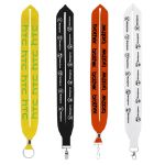 1" Polyester Lanyard with Silver Crimp & Split-Ring On Sale